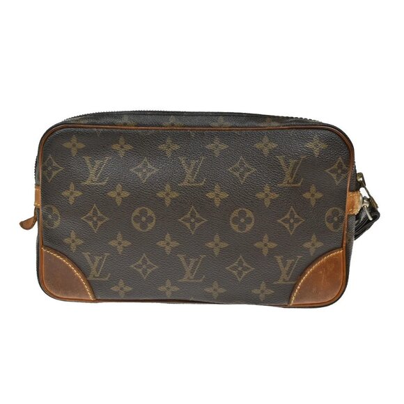 LOUIS VUITTON Marly Dragonne GM Clutch Hand Bag Monogram Brown M51825 68KB390 - Picture 4 of 16